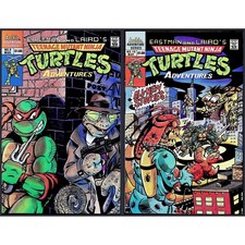 Teenage Mutant Ninja Turtles Adventures 2X Comic Lot #9 10 1st Scumbug Archie picture
