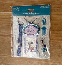 Tokyo Disney Sea 25th Sparkling Jubilee EXCLUSIVE resort guest badge set- NEW picture