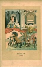 Rare French Famous Engraving Brunehaut 534-613 picture