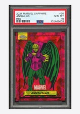 2024 Topps Chrome Marvel Sapphire PSA 10 Annihilus Base Red 5/5 #20 picture
