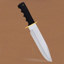 2xHandmade Custom D2 Steel Bowie Hunting Knife with Leather Sheath/BOW014 picture