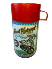 Vintage EVEL KNIEVEL 1974 Thermos Bottle 8oz Aladdin Industries Inc Nashville TN picture