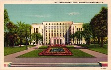 Jefferson County Court House Birmingham Alabama AL C1930 Vintage Postcard picture