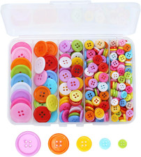 320 pcs Colorful Buttons for Crafts DIY, 5 Size Buttons for Sewing Flatback Butt picture