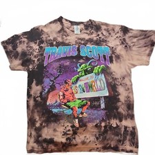 Travis Scott Welcome To Astroworld Tie-Dye Graphic T-Shirt Tee Size L picture