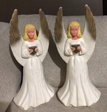2 Vintage 1988 Union Products Angel Blow Mold 18 In Tall Christmas Angels Lot picture
