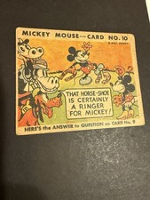 1935 Mickey Mouse R89 #10 – Horseshoe / “A Ringer for Mickey” – O-Pee-Chee picture