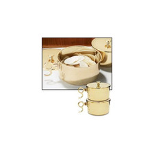 Christian Brands 150 Host Brss Ciborium W/Lid Gold Brass picture