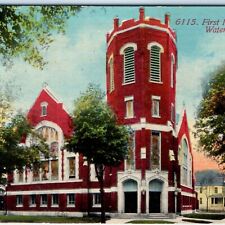 c1910s Waterloo, IA First Methodist Episcopal ME Church Litho Photo Postcard A61 picture