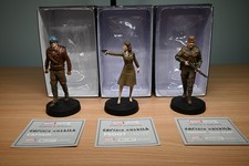 2017 Eaglemoss Movie Statue / Figure Lot Captain America, Dum Dum & Peggy Carter picture