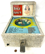 VINTAGE 1933*PENNY ARCADE GAME,DICE POKER,TRADE STIMULATOR,BARTOP,GAMBLING,GIFT picture