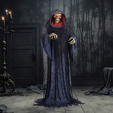 5' - 6.8' Animated Rise Up Reaper Halloween Decor Indoor & Outdoor Animatronic picture