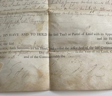 Edmund Randolph and John Harvie – 1788 Virginia Land Grant for 629 Acres with picture