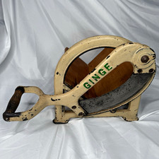 Vintage GINGE Danish Cast Iron Bread Slicer Guillotine Cutter Antique 1900-1919 picture