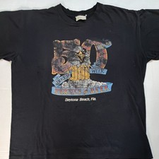 Vintage 1991 Daytona Bike Week 50th Anniversary Single Stitch Biker T Shirt XL picture