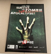 2008 Left 4 Dead New From Valve Xbox 360 PC  Poster Print Ad picture