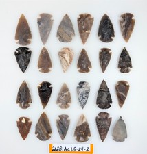 24 Piece Arrowheads - Bow Points - Pow-Wow - Deco - Jewelry - Hand Knapped Agate picture