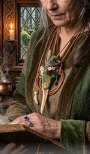 Crystal Deer Antler Wand/Necklace Witch Gift / Energy Work Witch Decoration picture