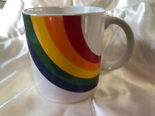Vintage 1984  Ceramic Rainbow Coffee Mug by F.T.D.A  Made In Korea picture