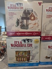 Enesco It's A Wonderful Life Illuminated Village Illuminated Collectible Houses picture