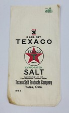 Vintage 1930s Texaco Evaporated Salt Cloth Bag NRA Code Tulsa Oklahoma 3 Lb picture