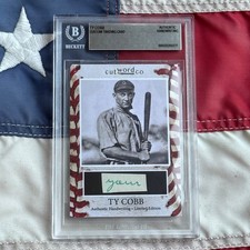 Ty Cobb Beckett Encapsulated Handwriting Removed from an Autograph Letter Signed picture