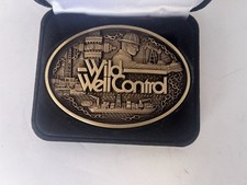 Wild Well Control Limited Edition Solid Bronze Belt Buckle W/ BOX Oil Gas Theme picture
