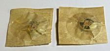 2 Vtg 1940s Kelloggs PEP Cereal Pins Sealed Wrapper Fat Stuff & Captain Lot picture