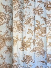 Vintage 90s Bed Bath & Beyond Cotton Shower Curtain & Hamper Set Made in India picture