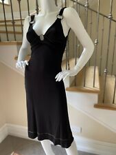 Just Cavalli Vintage Black Cocktail Dress w Brass Rings by Roberto Cavalli   picture