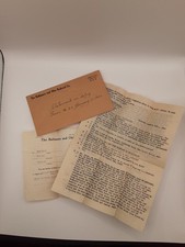 Vintage B&O Railroad Statement of Delay Letter 1946 Accident Wreck Report Train picture