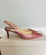 Jimmy Choo Erin 60 Pink glitter heels new 38.5 picture