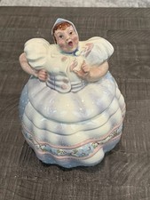 Rare 1940s Helen Hutula Tat-L-Tale Cookie Jar Original Ceramic Lady 11” picture