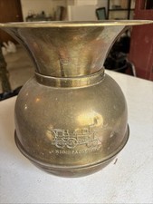 Vintage Union Pacific Brass Spittoon Cuspidor Railroad Train Decor 10” Wide picture