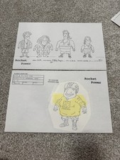 Original Nickelodeon Animation Art Rocket Power 2 Drawings Signed Pencil Sketch picture