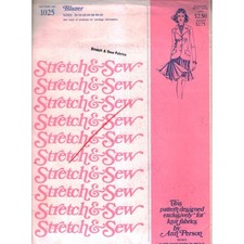 Vintage Stretch & Sew 1025 Blazer Sewing Pattern Ann Person Knit Fabric Sz 28-40 picture