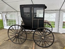 Horse Drawn Buggy -Antique Custom Glass Rockaway Carriage -Physician’s Phaeton picture