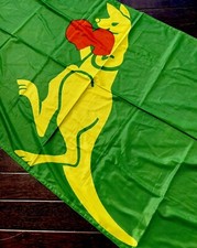 ORIGINAL  - 1987 Americas Cup Boxing Kangaroo Flag Made in Australia  picture