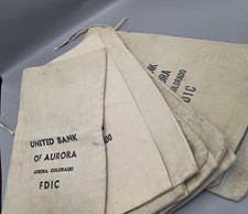 Lot Of 14-Vintage Money Bags- United Bank Of AURORA. Aurora Colorado  picture