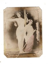 Photograph Two Ladies in Boat 2.25 x 3 Inches Antique Picture picture