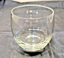 Roly-poly Votive Candle Holder or Barware Lowball Rocks Glass MCM vtg picture