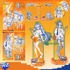 8Pc/set Hot Honkai: Star Rail Sunday Robin Acrylic Stub Standee Clear Card Badge picture