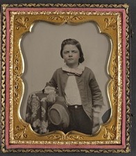 Photo:Unidentified Boy Confederate Kepi 1860s Portrait Photo picture