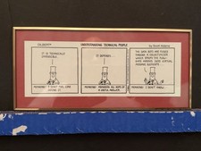 Vintage Dilbert By Scott Adams Desk Art Comic Strip Novell Framed picture