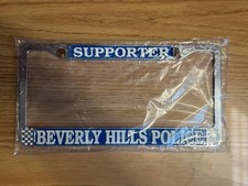 Beverly Hills Police Supporter License Plate Frame Brand New picture