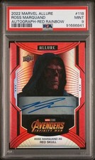 2022 Marvel Allure Autograph Red Rainbow Ross Marquand (Red Skull) #118 PSA 9 picture
