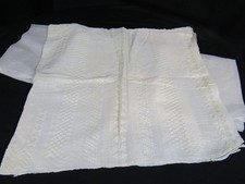 VINTAGE 1980's HAND SPUN/LOOMED WHITE COTTON FABRIC SAN BARTOLOME CHIAPAS MEX picture