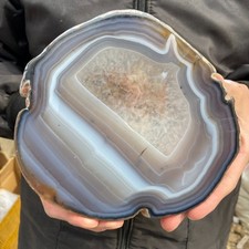680g  Natural agate Agate Geode Slab/Slice quartz crystal mineral specimen Reiki picture