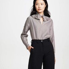 NWT See By Chloe Ruffle Detail Blouse Houndstooth Women's Size US 4 picture