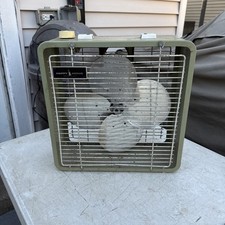 Vintage Happy Home 12” Three Speeds Box Fan Made By McGraw Edison Working Great picture